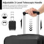 Kono Lightweight Black Hard Shell Travel Suitcase