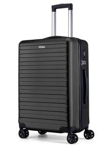 FLIEE Lightweight Medium Hard Shell Suitcase - Black