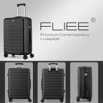 FLIEE Lightweight Medium Hard Shell Suitcase - Black