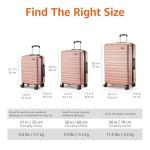 Lightweight Rose Gold Hardside Medium Suitcase