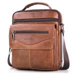 Brown Waterproof Leather Men’s Messenger Bag