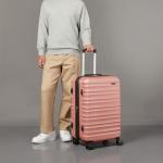 Lightweight Rose Gold Hardside Medium Suitcase