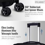 FLIEE Lightweight Medium Hard Shell Suitcase - Black