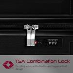 FLIEE Lightweight Medium Hard Shell Suitcase - Black