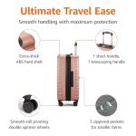 Lightweight Rose Gold Hardside Medium Suitcase