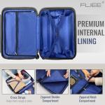 FLIEE Lightweight Medium Hard Shell Suitcase - Black