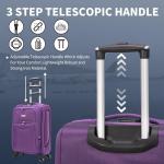 FLYMAX 32" Large Lightweight Purple Suitcase with Wheels