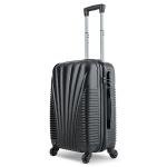 SA Products Black Hardshell Cabin Suitcase with Wheels