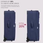 Ariana Expandable Navy Blue Luggage Trolley Bag