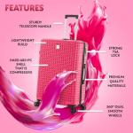 Lightweight Hot Pink Medium Hard Shell Suitcase