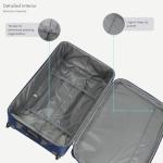 Ariana Expandable Navy Blue Luggage Trolley Bag