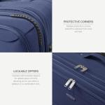 Ariana Expandable Navy Blue Luggage Trolley Bag