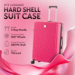Lightweight Hot Pink Medium Hard Shell Suitcase