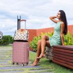 Rose Gold Hard Shell Cabin Carry-On Suitcase