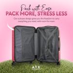 Lightweight Hot Pink Medium Hard Shell Suitcase