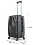 SA Products Black Hardshell Cabin Suitcase with Wheels