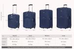 Ariana Expandable Navy Blue Luggage Trolley Bag