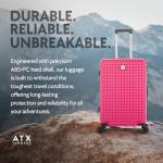 Lightweight Hot Pink Medium Hard Shell Suitcase