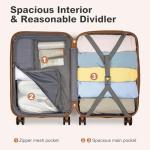 Kono 24" Medium Hard Shell Suitcase with TSA Lock