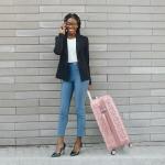 Rose Gold 24" Lightweight Hard Shell Luggage Set