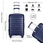 Kono Navy Lightweight 65cm Spinner Luggage Suitcase