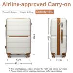 28" Lightweight Hard Shell Suitcase with Wheels