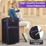 26" Lightweight Expandable Suitcase with Combination Lock
