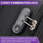 26" Lightweight Expandable Suitcase with Combination Lock