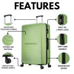 Lightweight 24" Hard Shell Suitcase with 4 Wheels