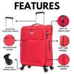 FLYMAX 29" Lightweight Expandable Red Suitcase