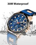 LIGE Men's Waterproof Chronograph Blue Wrist Watch