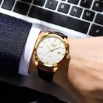 Stylish Vintage Men's Waterproof Leather Watch