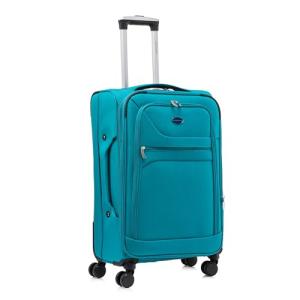 Teal Expandable 26” Softshell Suitcase with Lock