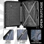 25" Black Hard Shell Spinner Suitcase