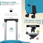 Teal Expandable 26” Softshell Suitcase with Lock