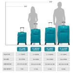 Teal Expandable 26” Softshell Suitcase with Lock