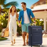 Navy Lightweight DK Luggage 24" Spinner Suitcase