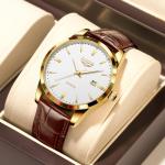 Stylish Vintage Men's Waterproof Leather Watch