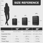 Kono 20” Lightweight Hard Shell Cabin Suitcase