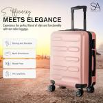 Rose Gold 34L Cabin Suitcase with Lock