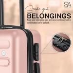 Rose Gold 34L Cabin Suitcase with Lock
