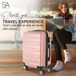 Rose Gold 34L Cabin Suitcase with Lock