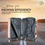 Rose Gold 34L Cabin Suitcase with Lock