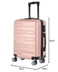 Rose Gold 34L Cabin Suitcase with Lock