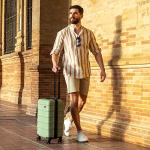 Lightweight Cabin Suitcase with 8 Wheels