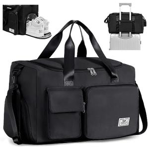 FIORETTO Sports Duffle Bag with Shoe Compartment