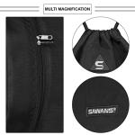 Waterproof Drawstring Gym Bag with Pocket - Black