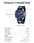 LIGE Men's Waterproof Chronograph Blue Wrist Watch