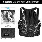 RYACO Water-Resistant Drawstring Sports Gym Bag