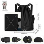RYACO Water-Resistant Drawstring Sports Gym Bag